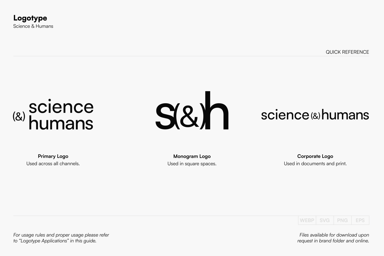 Science & Humans identity system 9
